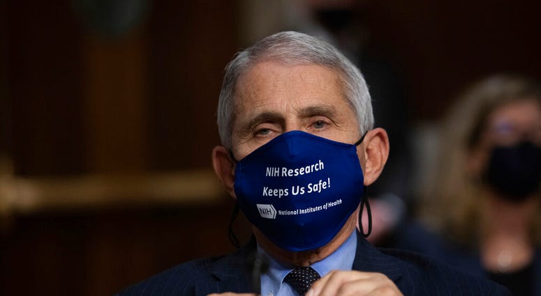 Dr. Anthony Fauci, Director of the National Institute of Allergy and Infectious Diseases at the National Institutes of Health, listens during a Senate Senate Health, Education, Labor, and Pensions Committee Hearing. (Graeme Jennings/Pool via AP) Dr. Anthony Fauci, Director of the National Institute of Allergy and Infectious Diseases at the National Institutes of Health, listens during a Senate Senate Health, Education, Labor, and Pensions Committee Hearing. (Graeme Jennings/Pool via AP)