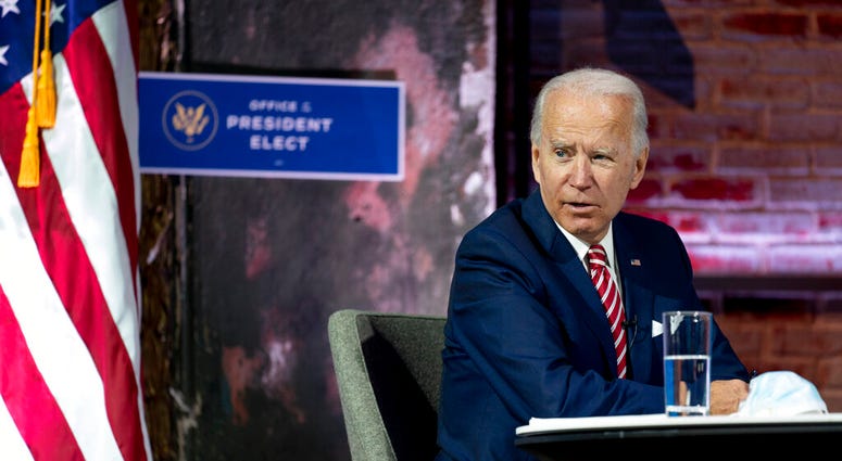 President-elect Joe Biden speaks during a briefing on the economy at The Queen theater, Monday, Nov. 16, 2020, in Wilmington, Del. (AP Photo/Andrew Harnik) President-elect Joe Biden speaks during a briefing on the economy at The Queen theater, Monday, Nov. 16, 2020, in Wilmington, Del. (AP Photo/Andrew Harnik)