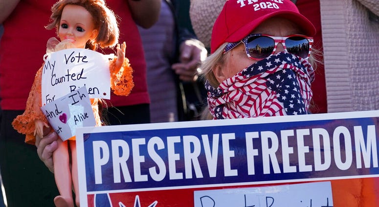 In a Nov. 7, 2020 file photo, a supporter of President Donald Trump is seen during a rally in Milwaukee. (AP Photo/Morry Gash, File) In a Nov. 7, 2020 file photo, a supporter of President Donald Trump is seen during a rally in Milwaukee. (AP Photo/Morry Gash, File)