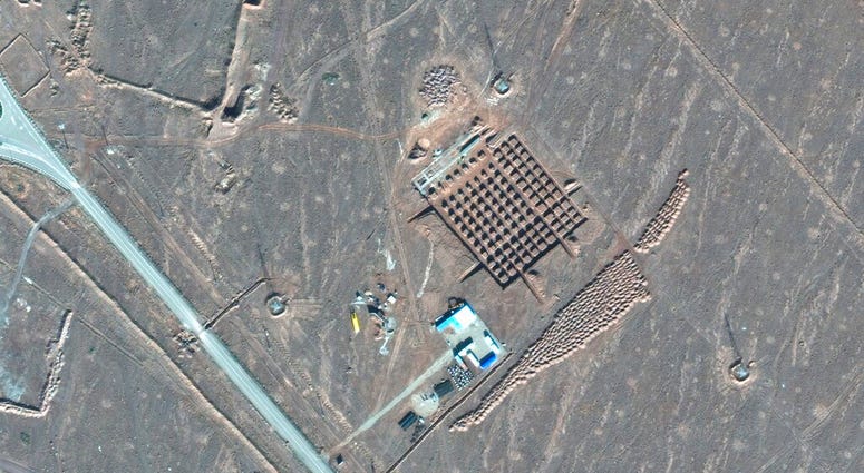 This Dec. 11, 2020, satellite photo by Maxar Technologies shows construction at Iran's Fordo nuclear facility.