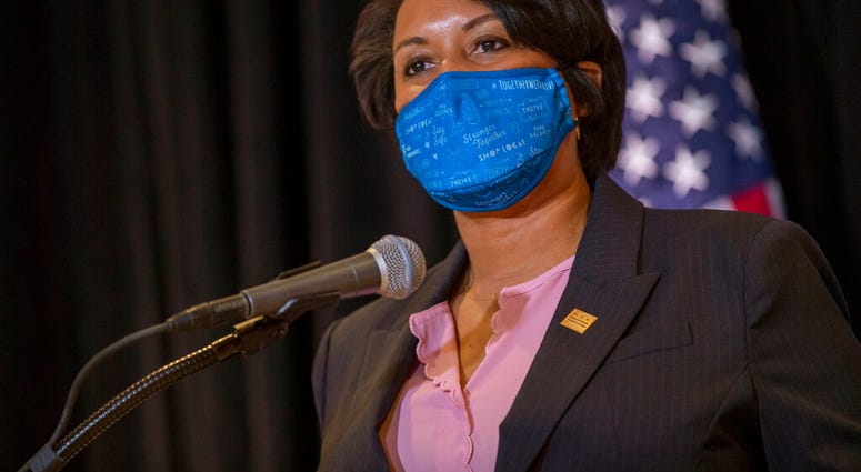 In this Dec. 17, 2020 file photo, District of Columbia Mayor Muriel Bowser speaks during a news conference in Washington. (Shawn Thew/Pool via AP, File) In this Dec. 17, 2020 file photo, District of Columbia Mayor Muriel Bowser speaks during a news conference in Washington. (Shawn Thew/Pool via AP, File)