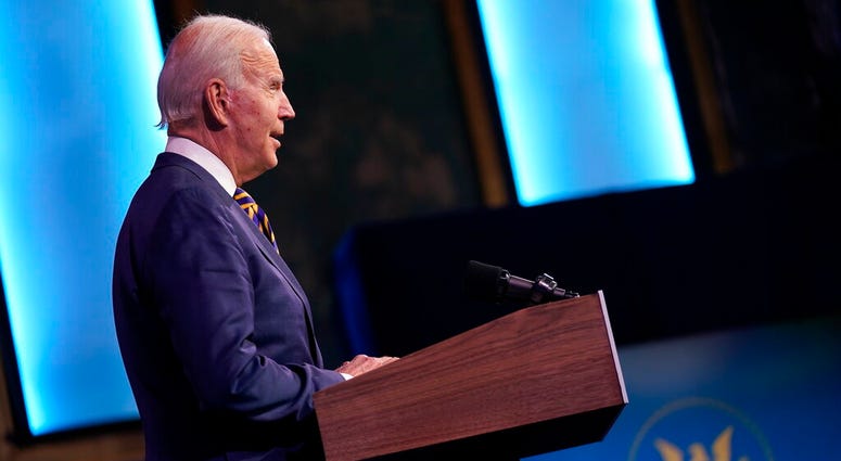 President-elect Joe Biden speaks at The Queen theater, Tuesday, Dec. 29, 2020, in Wilmington, Del. (AP Photo/Andrew Harnik) President-elect Joe Biden speaks at The Queen theater, Tuesday, Dec. 29, 2020, in Wilmington, Del. (AP Photo/Andrew Harnik)