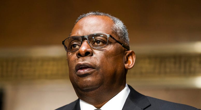 Secretary of Defense nominee Lloyd Austin, a recently retired Army general, speaks during his conformation hearing before the Senate Armed Services Committee on Capitol Hill, Tuesday, Jan. 19, 2021, in Washington.