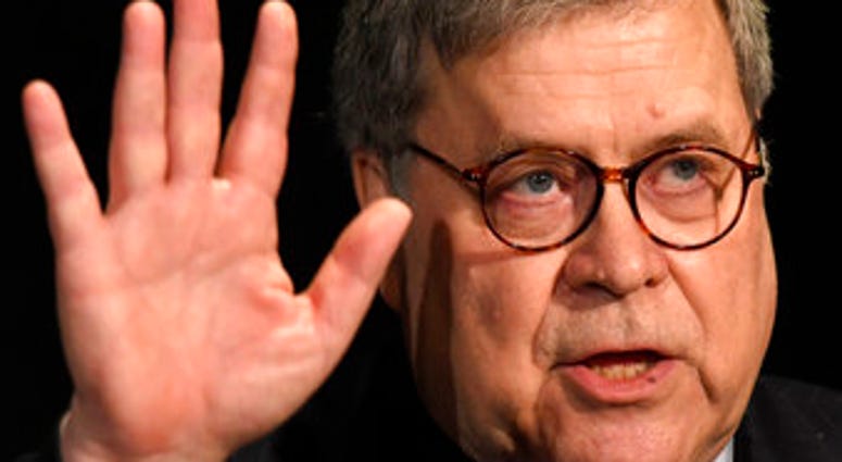 FILE - In this Feb. 10, 2020. file photo, Attorney General William Barr speaks at the National Sheriffs' Association Winter Legislative and Technology Conference in Washington. (AP Photo/Susan Walsh, File) FILE - In this Feb. 10, 2020. file photo, Attorney General William Barr speaks at the National Sheriffs' Association Winter Legislative and Technology Conference in Washington. (AP Photo/Susan Walsh, File)