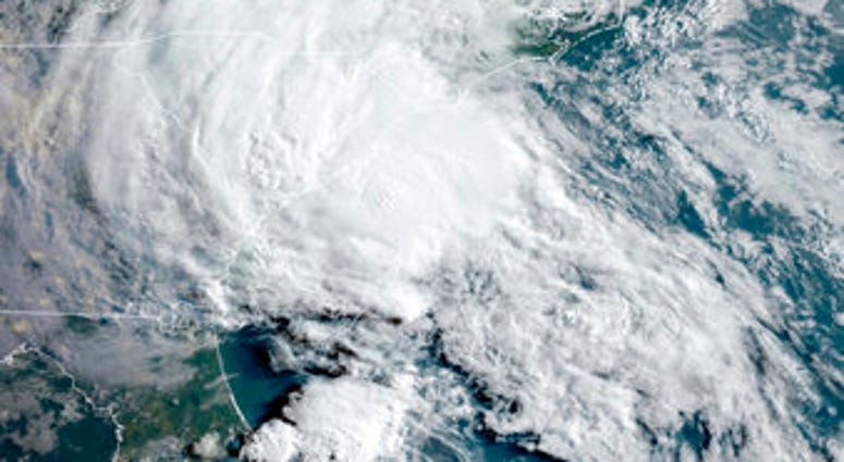 This GOES-16 satellite image taken Wednesday, May 27, 2020, at 11:40 UTC and provided by THE National Oceanic and Atmospheric Administration (NOAA), shows Tropical Storm Bertha approaching the South Carolina coast. (NOAA via AP) This GOES-16 satellite image taken Wednesday, May 27, 2020, at 11:40 UTC and provided by THE National Oceanic and Atmospheric Administration (NOAA), shows Tropical Storm Bertha approaching the South Carolina coast. (NOAA via AP)