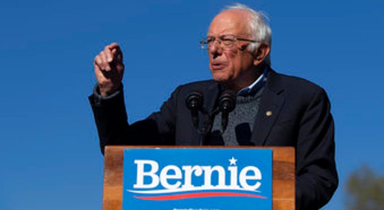 Democratic presidential candidate Sen. Bernie Sanders, I-Vt., speaks to supporters during a rally Saturday, Oct. 19, 2019, in New York. (AP Photo/Eduardo Munoz Alvarez)