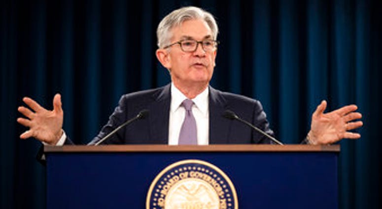 FILE - In this Jan. 29, 2020 file photo Federal Reserve Chair Jerome Powell speaks during a news conference following the Federal Open Market Committee meeting in Washington. (AP Photo/Manuel Balce Ceneta, File) FILE - In this Jan. 29, 2020 file photo Federal Reserve Chair Jerome Powell speaks during a news conference following the Federal Open Market Committee meeting in Washington. (AP Photo/Manuel Balce Ceneta, File)