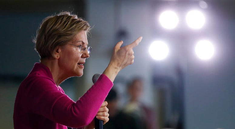 Democratic presidential candidate Sen. Elizabeth Warren, D-Mass., speaks during a town hall meeting, Monday, Dec. 16, 2019, in Keokuk, Iowa. (AP Photo/Charlie Neibergall) Democratic presidential candidate Sen. Elizabeth Warren, D-Mass., speaks during a town hall meeting, Monday, Dec. 16, 2019, in Keokuk, Iowa. (AP Photo/Charlie Neibergall)