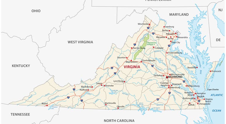 Map of Virginia. (Rainer Lesniewski, iStock / Getty Images Plus)