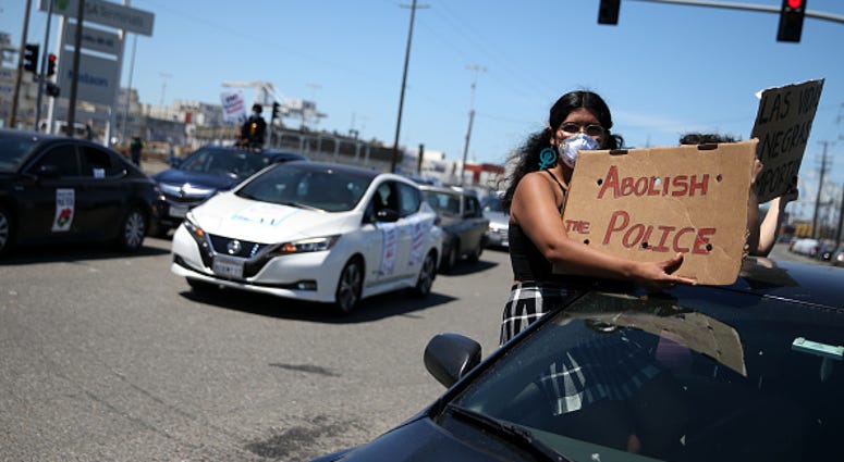 Abolish the police sign Oakland