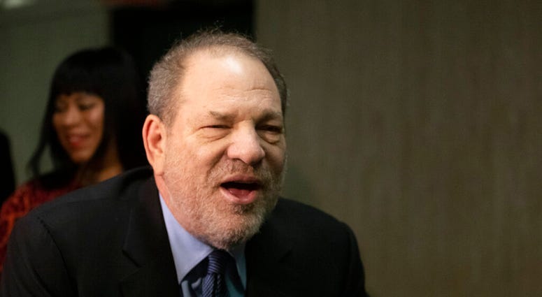 Harvey Weinstein arrives for his rape trial, Tuesday, Feb. 11, 2020 in New York. (AP Photo/Mark Lennihan) Harvey Weinstein arrives for his rape trial, Tuesday, Feb. 11, 2020 in New York. (AP Photo/Mark Lennihan)