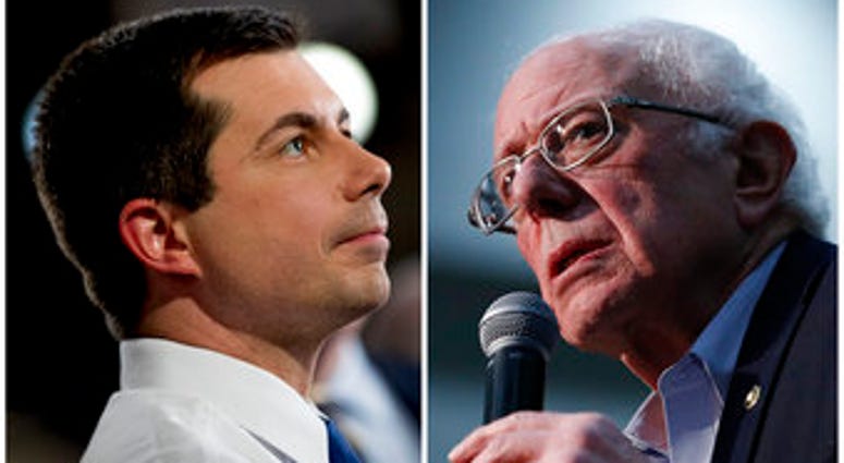 After a daylong delay, partial results from Iowa's Democratic caucuses showed Buttigieg and Sanders ahead of the pack. (AP Photo) After a daylong delay, partial results from Iowa's Democratic caucuses showed Buttigieg and Sanders ahead of the pack. (AP Photo)