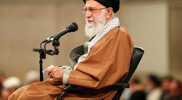 In this picture released by the official website of the office of the Iranian supreme leader, Supreme Leader Ayatollah Ali Khamenei speaks in a meeting in Iran, Wednesday, Nov. 27, 2019. (Office of the Iranian Supreme Leader via AP) In this picture released by the official website of the office of the Iranian supreme leader, Supreme Leader Ayatollah Ali Khamenei speaks in a meeting in Iran, Wednesday, Nov. 27, 2019. (Office of the Iranian Supreme Leader via AP)