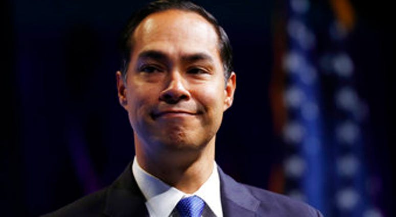 FILE - In this Oct. 28, 2019 file photo, former Housing and Urban Development Secretary and Democratic presidential candidate Julian Castro speaks at the J Street National Conference in Washington. (AP Photo/Jacquelyn Martin) FILE - In this Oct. 28, 2019 file photo, former Housing and Urban Development Secretary and Democratic presidential candidate Julian Castro speaks at the J Street National Conference in Washington. (AP Photo/Jacquelyn Martin)