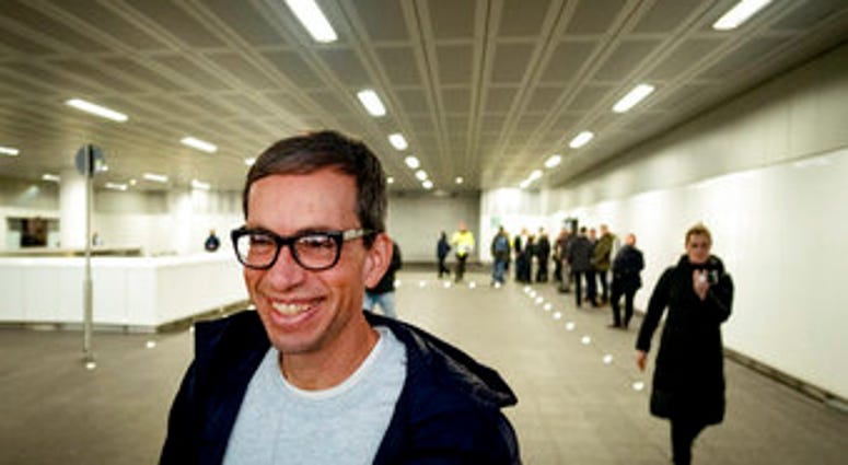 German Jens Soering smiles after his arrival at the Frankfurt Airport in Frankfurt, Germany, Tuesday, Dec. 17, 2019. (AP Photo/Michael Probst) German Jens Soering smiles after his arrival at the Frankfurt Airport in Frankfurt, Germany, Tuesday, Dec. 17, 2019. (AP Photo/Michael Probst)