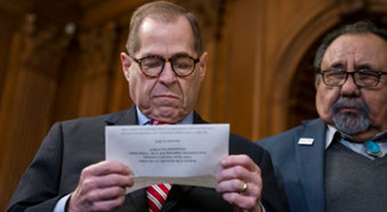 House Judiciary Committee Chairman Jerrold Nadler, D, joined by Raul Grijalva, D, looks over notes as he joins House Democrats before passing the Voting Rights Advancement Act. (AP Photo/J. Scott Applewhite) House Judiciary Committee Chairman Jerrold Nadler, D, joined by Raul Grijalva, D, looks over notes as he joins House Democrats before passing the Voting Rights Advancement Act. (AP Photo/J. Scott Applewhite)