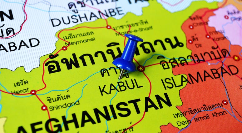 Generic Map of Kabul Afghanistan (Dreamstime)