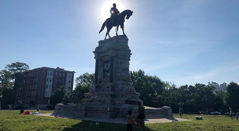 The Lee Monument on the morning (June 3, 2020) that Governor Ralph Northam ordered it removed. (Matt Demlein, WRVA) The Lee Monument on the morning (June 3, 2020) that Governor Ralph Northam ordered it removed. (Matt Demlein, WRVA)