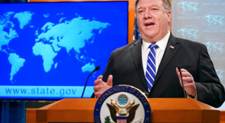 Secretary of State Mike Pompeo speaks about the coronavirus during news conference at the State Department in Washington on Wednesday, May 6, 2020. (Kevin Lamarque/Pool Photo via AP) Secretary of State Mike Pompeo speaks about the coronavirus during news conference at the State Department in Washington on Wednesday, May 6, 2020. (Kevin Lamarque/Pool Photo via AP)