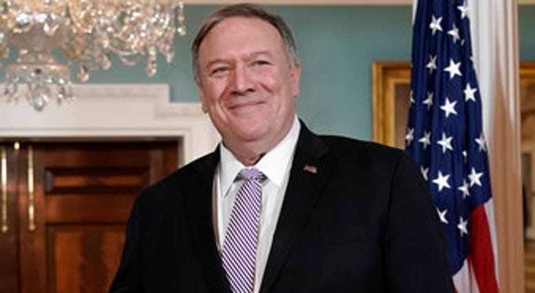 Secretary of State Mike Pompeo smiles during a meeting with Foreign Minister Abdullah bin Zayed bin Sultan Al Nahyan of the United Arab Emirates, at the State Department in Washington, Friday, Nov. 22, 2019. (AP Photo/J. Scott Applewhite) Secretary of State Mike Pompeo smiles during a meeting with Foreign Minister Abdullah bin Zayed bin Sultan Al Nahyan of the United Arab Emirates, at the State Department in Washington, Friday, Nov. 22, 2019. (AP Photo/J. Scott Applewhite)
