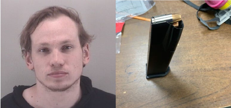 Police recovered gun and loaded clip from Benjamin Madlinger's car