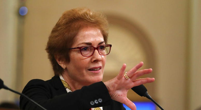 Former U.S. Ambassador to Ukraine Marie Yovanovitch testifies before the House Intelligence Committee on Capitol Hill in Washington, Friday, Nov. 15, 2019. (AP Photo/Andrew Harnik)