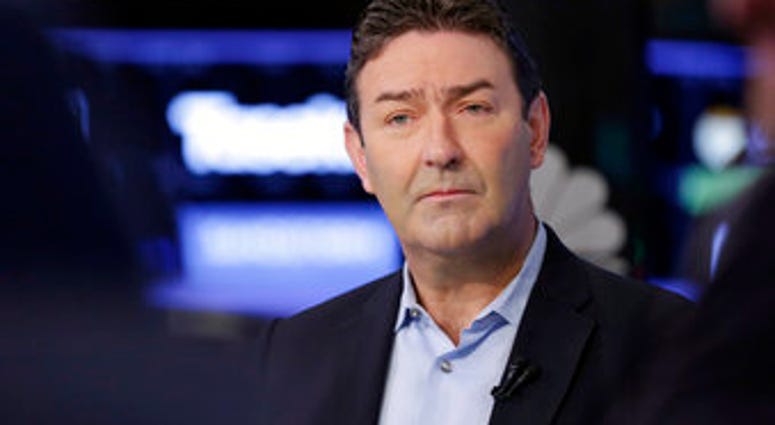FILE - In this Wednesday, July 26, 2017, file photo, McDonald's CEO Steve Easterbrook is interviewed at the New York Stock Exchange. (AP Photo/Richard Drew, File)