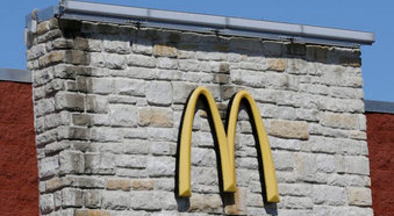 This Thursday, Oct. 17, 2019, photo shows the exterior of a McDonald's restaurant in Mebane, N.C. McDonald's CEO Steve Easterbrook is only the latest chief executive to be ousted over a consensual relationship with an employee. (AP Photo/Gerry Broome)