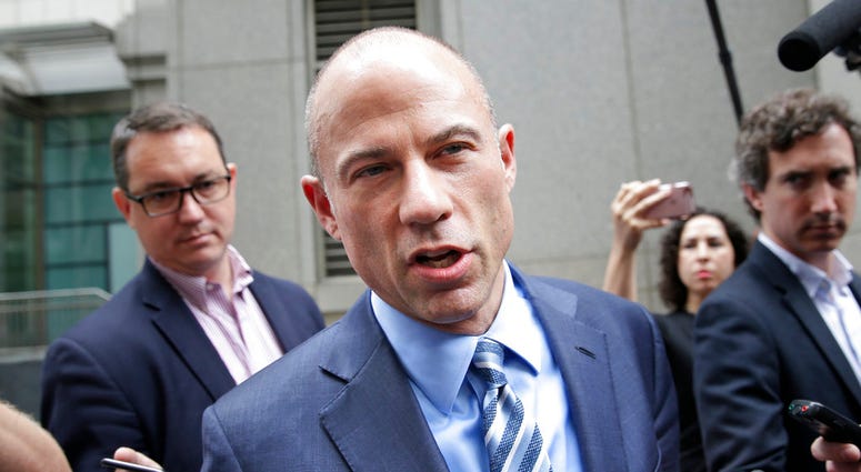 FILE - In this May 30, 2018, file photo Michael Avenatti, attorney for Stormy Daniels, talks to reporters as he leaves court in New York. Before he began representing porn actress Stormy Daniels in her legal fight against the president, Avenatti was virtu
