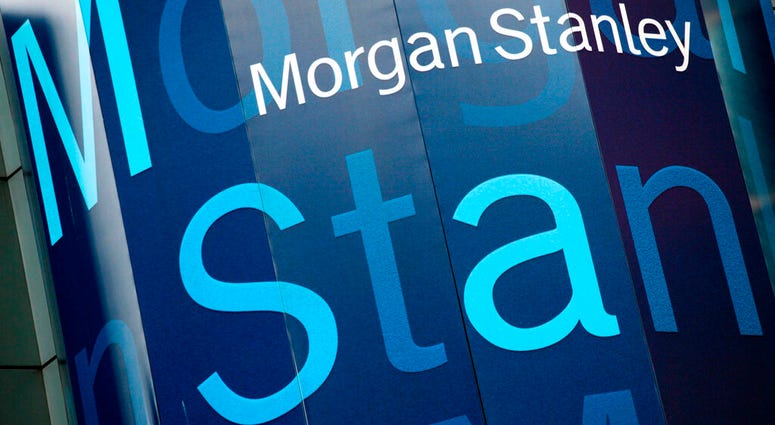 FILE - In this Oct. 18, 2011, file photo, the Morgan Stanley logo is displayed on its Times Square building, in New York. (AP Photo/Mark Lennihan, File) FILE - In this Oct. 18, 2011, file photo, the Morgan Stanley logo is displayed on its Times Square building, in New York. (AP Photo/Mark Lennihan, File)