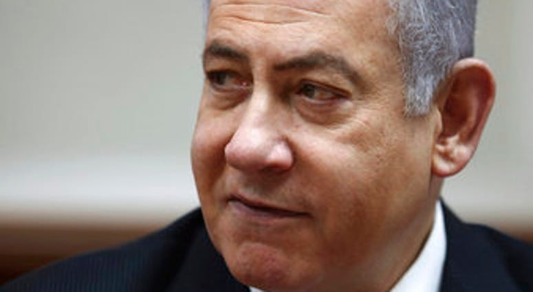 Israeli Prime Minister Benjamin Netanyahu chairs the weekly cabinet meeting, in Jerusalem, Sunday, Feb. 16, 2020. (Gali Tibbon/Pool via AP) Israeli Prime Minister Benjamin Netanyahu chairs the weekly cabinet meeting, in Jerusalem, Sunday, Feb. 16, 2020. (Gali Tibbon/Pool via AP)