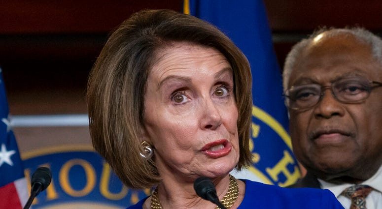 Speaker of the House Nancy Pelosi, D-Calif., reacts to a failed meeting with President Donald Trump at the White House on infrastructure in Washington, Wednesday, May 22, 2019. (AP Photo/J. Scott Applewhite)