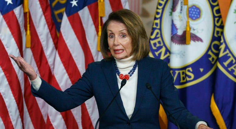 House Speaker Nancy Pelosi of Calif., speaks during a news conference on Capitol Hill in Washington, Thursday, Jan. 17, 2019. (AP Photo/Carolyn Kaster)