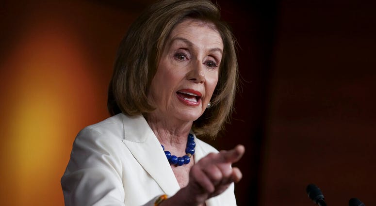 House Speaker Nancy Pelosi, D-Calif., responds forcefully to a question from a reporter who asked if she hated President Trump, after announcing earlier that the House is moving forward to draft articles of impeachment. (AP Photo/J. Scott Applewhite) House Speaker Nancy Pelosi, D-Calif., responds forcefully to a question from a reporter who asked if she hated President Trump, after announcing earlier that the House is moving forward to draft articles of impeachment. (AP Photo/J. Scott Applewhite)