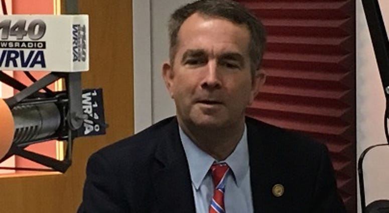 Governor Ralph Northam takes questions during "Ask the Governor" on WRVA on August 8. 2018. (Matt Demlein, WRVA)