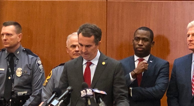 Governor Ralph Northam declares a temporary State of Emergency on January 15, 2020. (Matt Demlein, WRVA) Governor Ralph Northam declares a temporary State of Emergency on January 15, 2020. (Matt Demlein, WRVA)