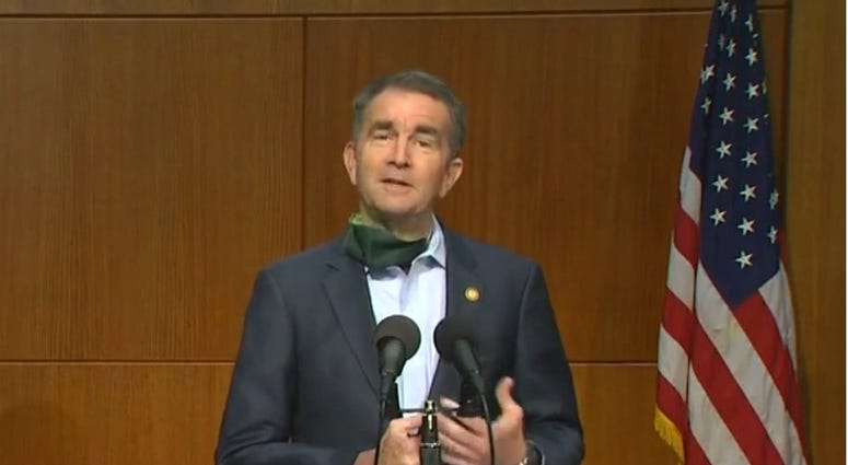 Virginia Governor Ralph Northam during covid-19 briefing