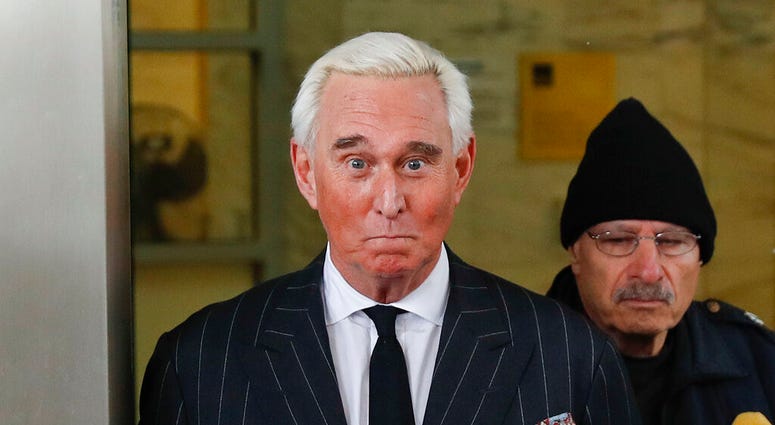 In this Feb. 1, 2019 photo, former campaign adviser for President Donald Trump, Roger Stone, leaves federal court in Washington. U.S. District Judge Amy Berman Jackson has issued a gag order in the case of Donald Trump confidant Roger Stone. (AP Photo)