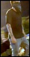 The male in the black shirt is suspected of arson and vandalism over several hours on July 25, 2020. (Credit: RPD) The male in the black shirt is suspected of arson and vandalism over several hours on July 25, 2020. (Credit: RPD)