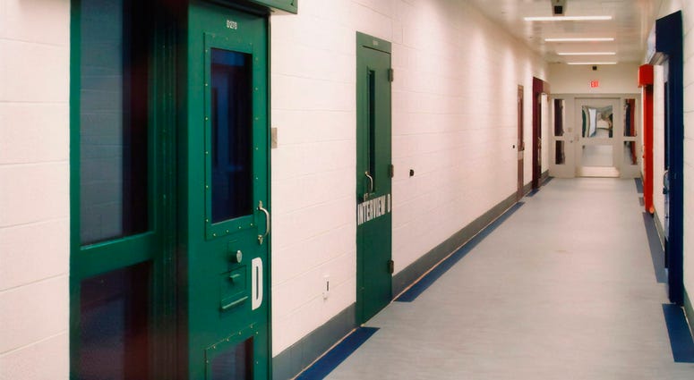 This image provided by the Shenandoah Valley Juvenile Center shows part of the interior of the building in Staunton, Va. Immigrant children as young as 14 housed at the juvenile detention center say they were beaten while handcuffed and locked up for long