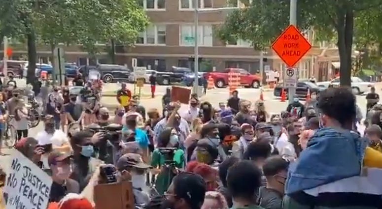Protesters gather at Richmond City Hall for mayor's apology