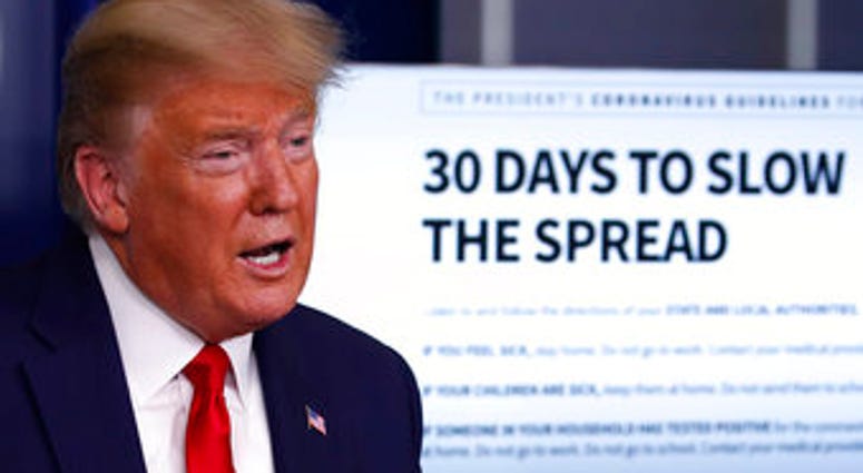 President Donald Trump speaks about the coronavirus in the James Brady Press Briefing Room of the White House, Tuesday, March 31, 2020, in Washington. (AP Photo/Alex Brandon) President Donald Trump speaks about the coronavirus in the James Brady Press Briefing Room of the White House, Tuesday, March 31, 2020, in Washington. (AP Photo/Alex Brandon)