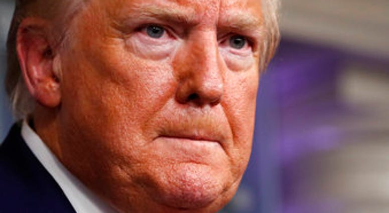 President Donald Trump speaks about the coronavirus in the James Brady Press Briefing Room of the White House, Monday, April 6, 2020, in Washington. (AP Photo/Alex Brandon) President Donald Trump speaks about the coronavirus in the James Brady Press Briefing Room of the White House, Monday, April 6, 2020, in Washington. (AP Photo/Alex Brandon)