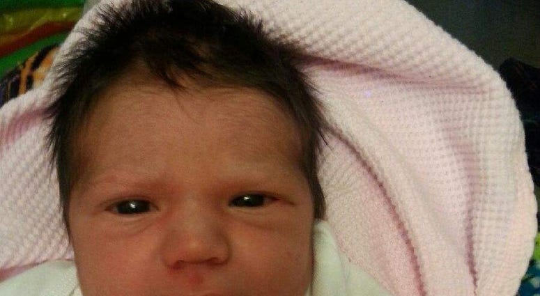 THE RADFORD CITY POLICE DEPARTMENT IS LOOKING FOR TATIANA LYNN BOSIER, 5 DAYS OLD, BLACK FEMALE, 20", 7lbs., WITH BLACK EYES AND BROWN HAIR. (Virginia State Police)