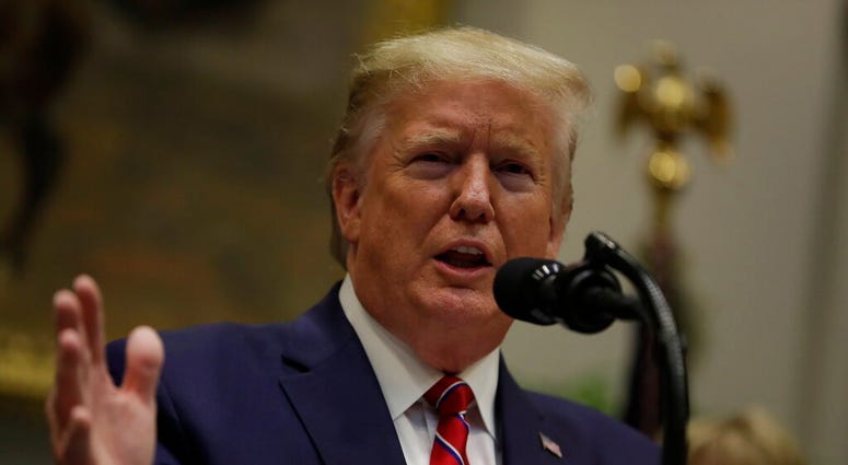 President Donald Trump speaks during an event on healthcare prices in the Roosevelt Room of the White House, Friday, Nov. 15, 2019, in Washington. (AP Photo/ Evan Vucci)