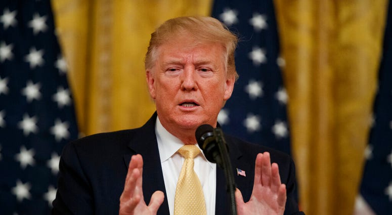 President Donald Trump speaks during the "Presidential Social Media Summit" in the East Room of the White House, Thursday, July 11, 2019, in Washington. (AP Photo/Evan Vucci)
