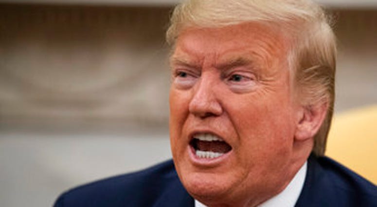 President Donald Trump speaks during a meeting with Greek Prime Minister Kyriakos Mitsotakis in the Oval Office of the White House, Tuesday, Jan. 7, 2020, in Washington. (AP Photo/Alex Brandon) President Donald Trump speaks during a meeting with Greek Prime Minister Kyriakos Mitsotakis in the Oval Office of the White House, Tuesday, Jan. 7, 2020, in Washington. (AP Photo/Alex Brandon)