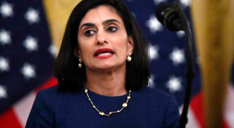 FILE - In this April 30, 2020 file photo Administrator of the Centers for Medicare and Medicaid Services Seema Verma speaks about protecting seniors, in the East Room of the White House in Washington. (AP Photo/Alex Brandon, file) FILE - In this April 30, 2020 file photo Administrator of the Centers for Medicare and Medicaid Services Seema Verma speaks about protecting seniors, in the East Room of the White House in Washington. (AP Photo/Alex Brandon, file)