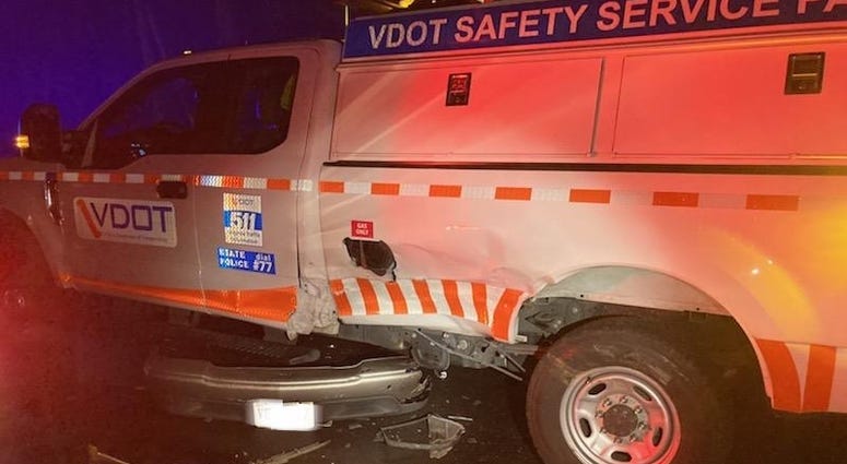 State trooper and VDOT employee escape injury