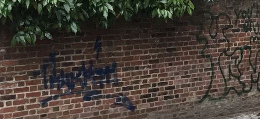 Richmond Police looking for suspects who vandalized property with graffiti on March 22 (Photo Credit: Richmond Police) Richmond Police looking for suspects who vandalized property with graffiti on March 22 (Photo Credit: Richmond Police)